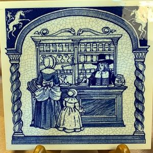 Delft Handmade in Holland pharmacy/apothecary tile